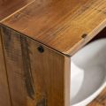 Modern Rustic Solid Wood TV Stand Console: Stylish TV Unit, Media Stand, and Console Table - Elevate Your Entertainment Center with this Versatile and Elegant Piece. 