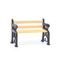 Dollhouse Park Wood Metal Bench Furniture Toys Fairy Garden Mini Courtyard Decor. 