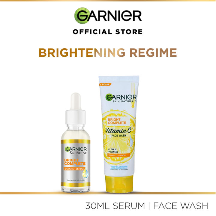 Garnier%20Skin%20Active%20Bright%20Complete%20Vitamin%20C%20Booster%20Serum%2030%20ML%20+%20Bright%20Complete%20Face%20Wash%20100ml%20-%20Image%202