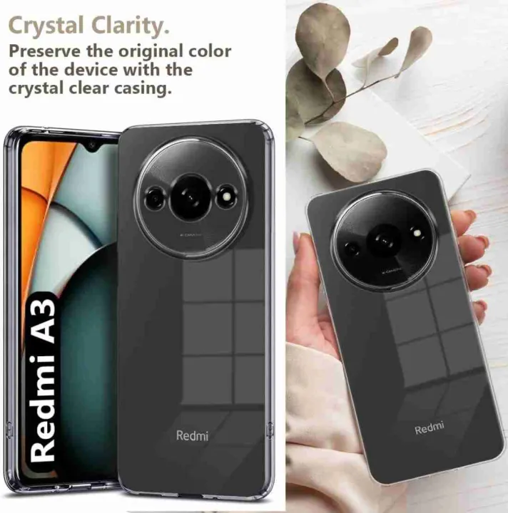 Back%20Cover%20For%20Redmi%20A3x%20/%20A3%20(2024)%20Clear%20Transparent%20Shock-Proof%20Protective%20Case%20With%20Camera%20Lens%20Protection%20-%20Image%203