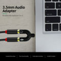 Bluewow HD11 Audio Extension Cable Headphone Splitter for Computer 3.5mm Female to 2 Male 3.5mm Mic U Splitter Headset to PC Adapter. 