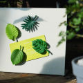Fridge Stickers Delicate Texture Mini Tropical Leaves Refrigerator Stickers. 