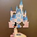 Disney Mickey Mouse Couple Keychain Cartoon Acrylic Montage Refrigerator Magnet Pendant Anti-Lost Hanger Door Decoration Gifts. 
