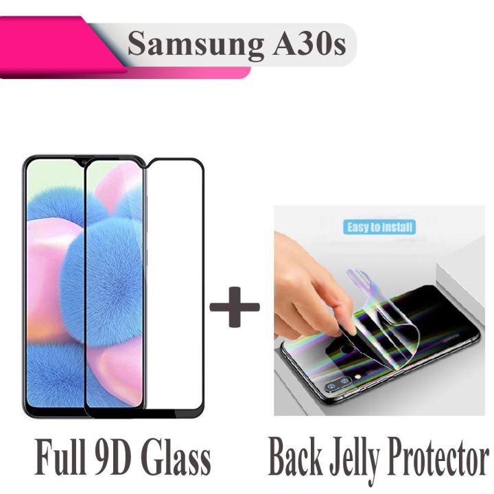Premium%20Full%20Cover%20Glass%20For%20Galaxy%20A30s%209D%20Edge%20To%20Edge%20Plus%20Back%20Clear%20Hydrogel%20Film%20-%20Image%202