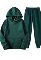 New Arrival Winter Plain Tracksuit For Men and Women with Warm Fleece Hoodie and Trouser 2 piece. 