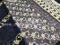 Design-1 Brown Ajrak Embroidered 3 piece Unstitched Dress. 