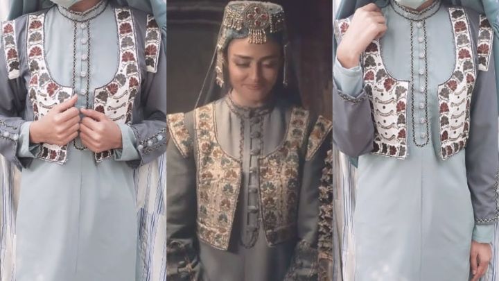 Halima Sultan Dress, Turkish Style Stitched Dress,Halima Sultan style Turkish Dress,(Customized)