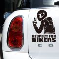 Car Sticker Respect for Bikers Stickers On Car Bikes Funny Stickers and Decals Vinyl Car Styling Bike Stickers 125 Stickers For Bike Bike Accesories Car Sticker, Bike Stickers, Car Accesories. 