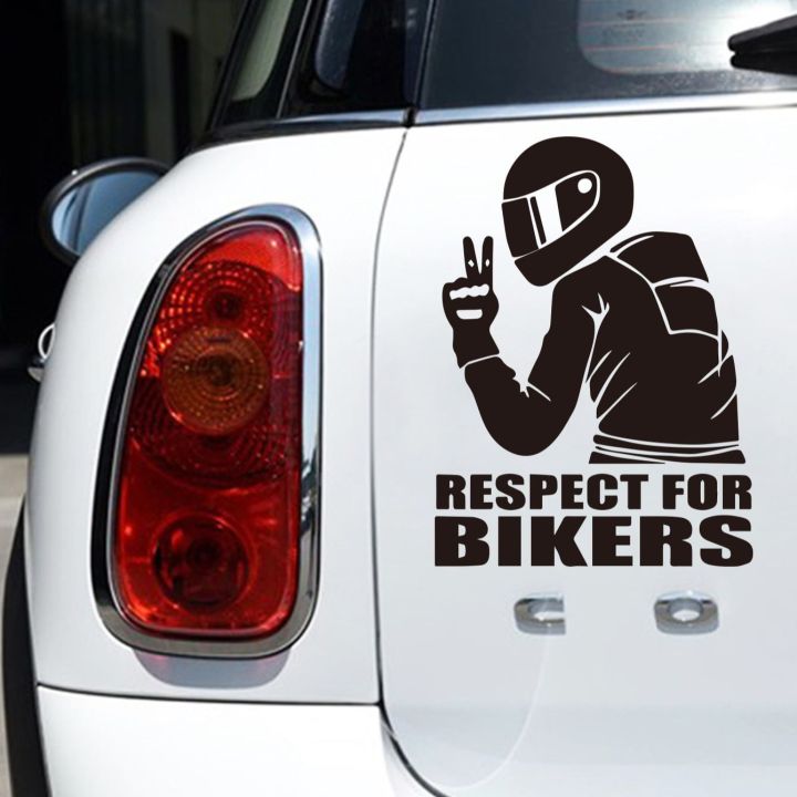 Car Sticker Respect for Bikers Stickers On Car Bikes Funny Stickers and Decals Vinyl Car Styling Bike Stickers 125 Stickers For Bike Bike Accesories Car Sticker, Bike Stickers, Car Accesories