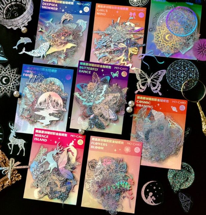 RHS Online 45PCS Flash Dream Series PET Waterproof Stickers Album Diary ...