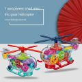 Transparent Gear Battery Operated Helicopter Toy With Music. 