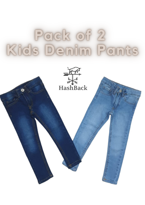 HashBack Pack of 2 Kids Denim Stretchable Pant for boys - premium quality jeans for boys