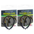 4Pair Bike Trouser Clips Lightweight Bike Trouser Clips with Reflective Bands for Night Rides. 