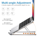 Metal Laptop Stand | Portable Aluminum Folding Adjustable Laptop Stand, Compatible with All Laptops (up to 15.6 inches). 