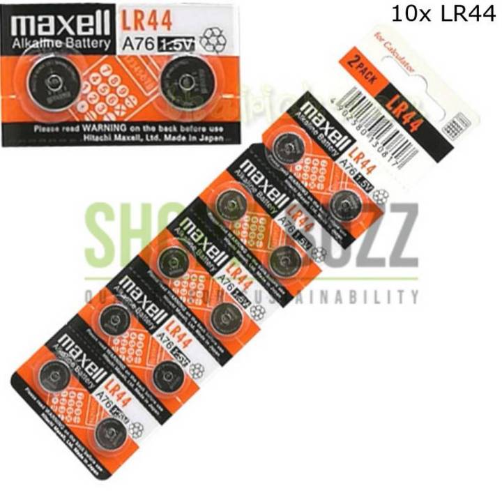 10pcs AG13 LR44 LR1154 SR44 A76 357A 303 357 1.5v Alkaline Button Cell Battery| Shopikbuzz