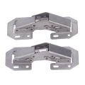 Hao Kan 2 Set Zinc Alloy Cabinet Hinges 4 Inch Hole Free Cupboard Door Bridge Type for Wardrobe Closet. 