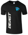 Black Mr Beast T shirt Facon Beast Youtuber Cotton For Mens. 