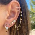 For TWO ears 8pcs/set High Level Korean Star Ear Cuff Style & Elegant Stylish Earring. 
