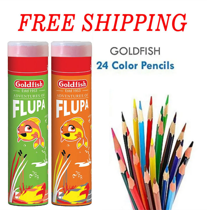 Goldfish 24 Colour Pencils in aluminium can | Daraz.pk