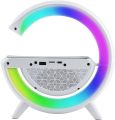 WTK - BT 2301 GLamp 500 G-Shaped Smart LED Lamp - RGB Color Changing, Bluetooth Speaker, Wireless Charging, Touch Controls - Modern Home and Office Lighting. 