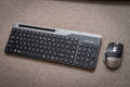 A4Tech FB2535CS - Wireless Keyboard Mouse Set - Bluetooth & 2.4G (USB Nano Receiver) - Silent Click Rechargeable Mouse - 1200 -2400 DPI - 3 Devices with Mouse - 4 Devices with Keyboard - Phone Cradle- For PC/Laptop/Mobile/Tablet/Smart TV. 