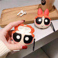 Kawaii Powerpuff Girls Cover for Apple Airpods3 2 1 Pro Case with Keychain Wireless Headphone Case Bluetooth Earphones Pendent. 