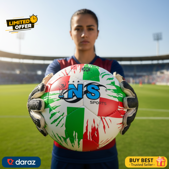 Soccer Ball official Size and Weight full size | Sialkot Export Quality Size 5 Football – PU Leather Thermo Hybrid Soccer Ball | Official Match & Training Ball, Waterproof & Durable