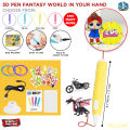 3D Printing Pen Complete Set With Eco Plastic PLA Toy For Kids, Children 3 D Pen For Drawing With Eco Plastic Refill 3DPEN-6-1 Set With Stencils, Best Toys Gift For Childrens Boys & Girls, Early Age Mind Development Learning Kid Playset NFT Print Pencil. 