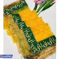 BABA KI RANI Mehndi Mayon Mayu Qabool Hai with Groom Name Customization Bridal Net Fancy Dupatta Wedding Nikah Party - yellow - Fine Tailored Stitch For Shadi Qubool Hai Lace Dupatta Along with Nikah Pen Free Gift for your special day. 
