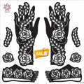 Bridal Mehndi Design Stencils Hand and Foot, mehndi stickers. 
