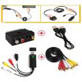 USB Easy Cap Adapter S-Video 3RCA CVBS AV to USB 2.0 Video Capture Card Recorder Cable for TV DVD VHS DVR Video Audio Converter. 