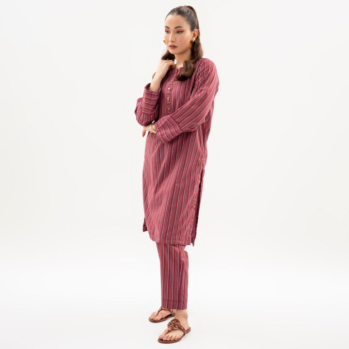 Maahru - Stitched Dress For women and girls - 2 PC Shirt & Trouser - Ready to wear