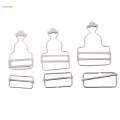 Set of 6 Sliver DIY Replacement Dungaree Fasteners Clips Buckles 32mm. 