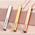 Customized 3D Gold Bar Locket For Girls & Boys With Beautiful Box. 
