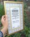 Nikkah certificate with frame wedding accessories and gifts. 