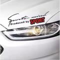 Sport Mind Car Sticker - 14 Inch (Black / White). 