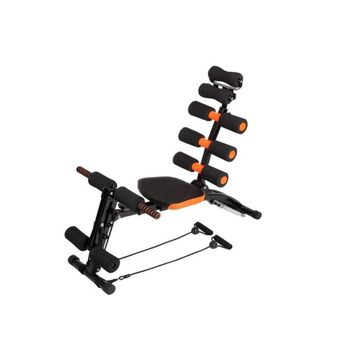 Six Pack Care ABS Builder Exercise Bench Sit Up Gym Fitness Machine Slimming Fitness Pump Toner Six Pack Biceps Push up Home Gym Chest Arms Shoulders Legs Workout Training Machine Abcare Ab Exerciser with