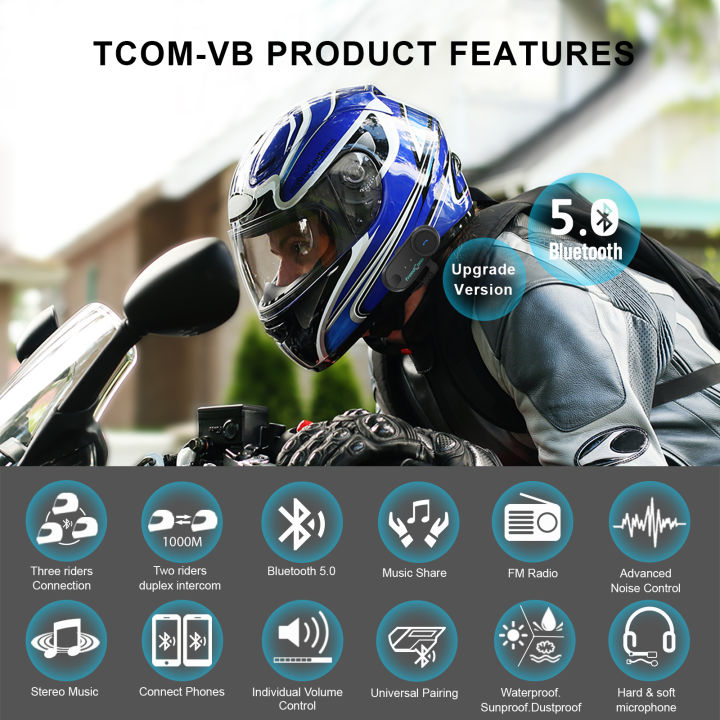 Freedconn%20T-Com%20VB%20Helmet%20Bluetooth%20Intercom%202%20Riders%20Media%20Sharing%20-%20Image%203