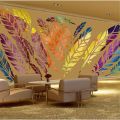 MOdren leaves Reusable Stencil For wall Painting Art DIY Home Decor, Album Crafts and Canvas ID 316. 