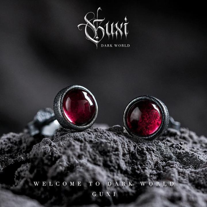 【Super Sale】[ red illusion ] Retro Style 9 Earrings for Men, Ear ...