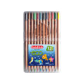 Goldfish High Quality ECO 12 Colour Full Size TRIANGULAR Pencils in Plastic Wallet (01 Pack). 