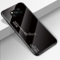 Quiberk for Xiaomi POCO X3 NFC Tempered Glass Hard Case Gradient Color Back + Soft Frame Shockproof Phone Cover. 