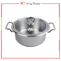 Alpha Stainless Steel Daikchi Casserole Handi - Heavy Weight Double Bottom Pot. 