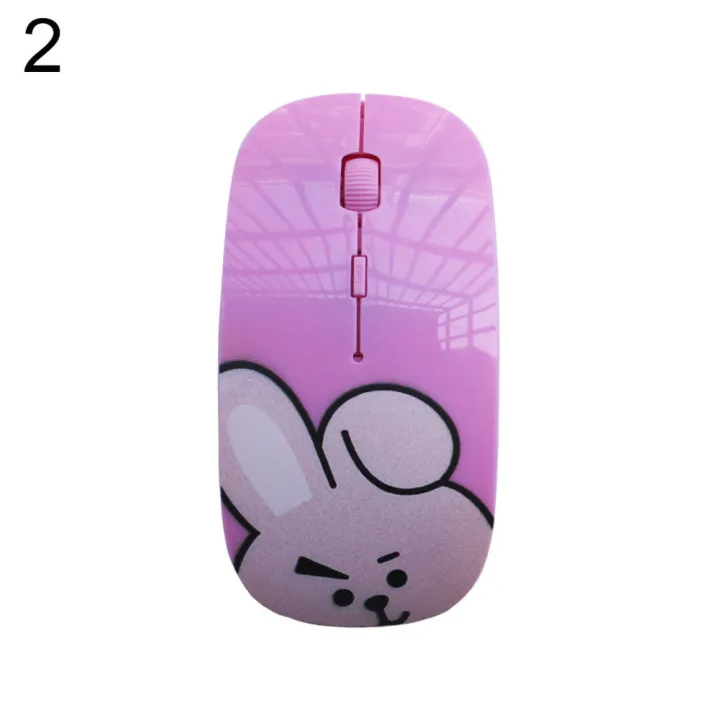 BTS BT21 Chimmy Cooky RJ Mang notebook desktop wireless mouse for game Office