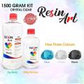 Epoxy Resin Art Imported Crystal Clear Kit (1.5Kg Set - 1Kg Resin 500G Hardener) Ratio 2:1. 