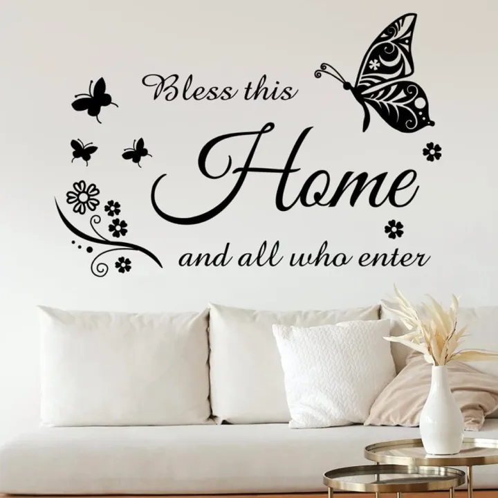 Inspirational%20Quotes%20Bless%20This%20Home%20and%20All%20Who%20Enter%20Family%20Wall%20Stickers%20for%20Living%20Room%20Bedroom%20Wall%20Decorations%20-%20Image%202