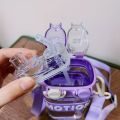 550ml motion band sipper plastic water bottle Double Drink Water Bottle With Straw And Strap for kids. 