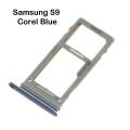 Samsung S9 Plus Corel Blue Single SIM Card Tray And Micro SD Card Slot Holder. 