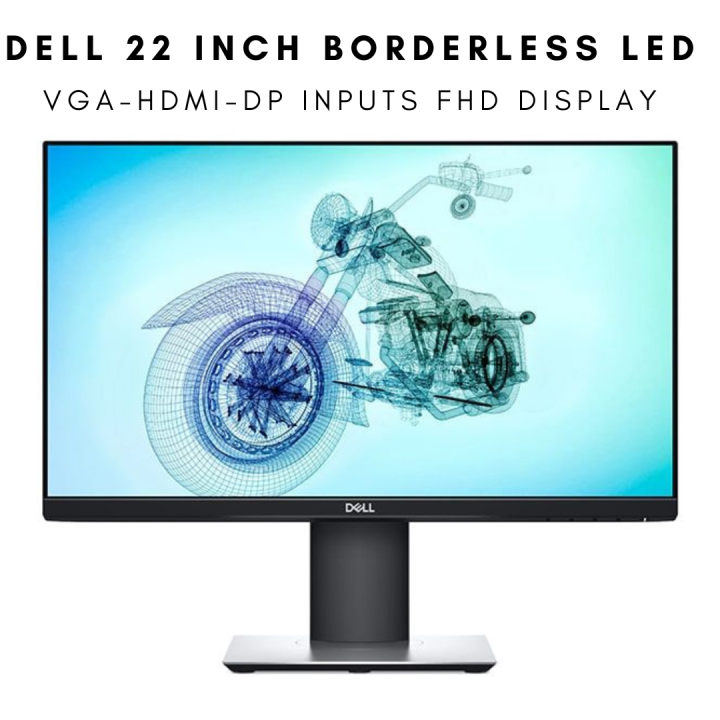 22 INCH BORDERLESS LED MONITOR 60 HZ FULL HD IPS DISPLAY | FREE CABLES