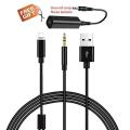 Car 3.5mm AUX USB Charging Cable for BMW Kia Hyundai, Universal Car Audio Adapter Compatible with iphone  X i8 i7 Plus for Select Models of Honda Toyota Audi VW Mercedes(1 Meter). 